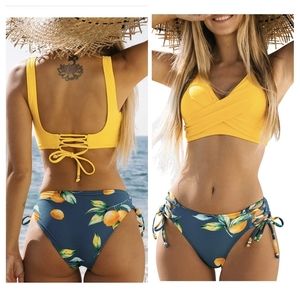 Cupshe Yellow Lemon Bikini